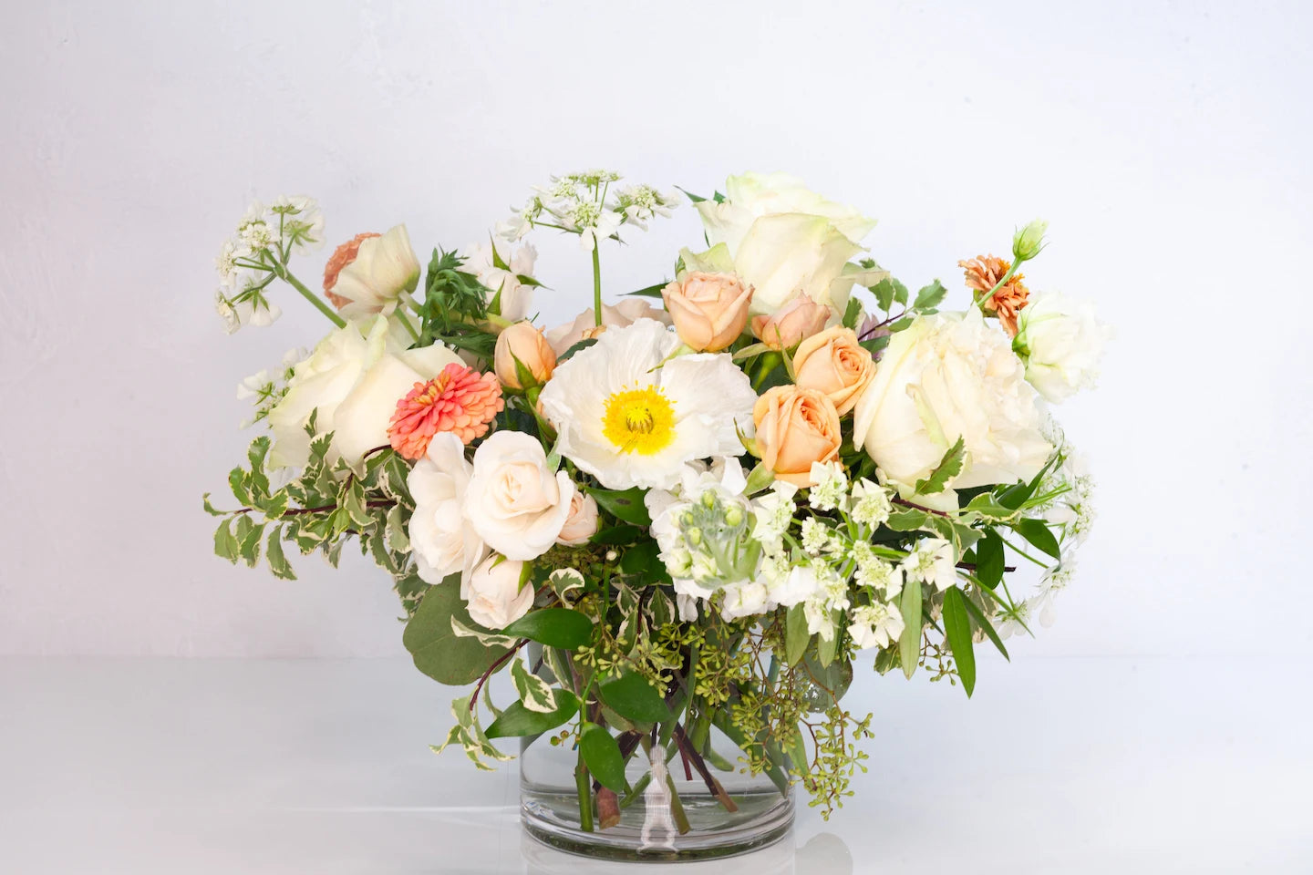 Classic garden-style flower arrangement